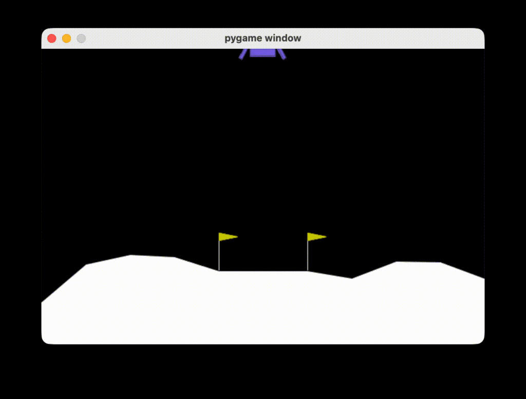 Lunar Lander by Sarsa with Approximation Using Neral Network Trained by 1000 Episodes.