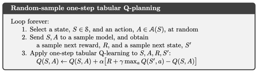 Q-Planning (source: Reinforcement Learning, 2nd).